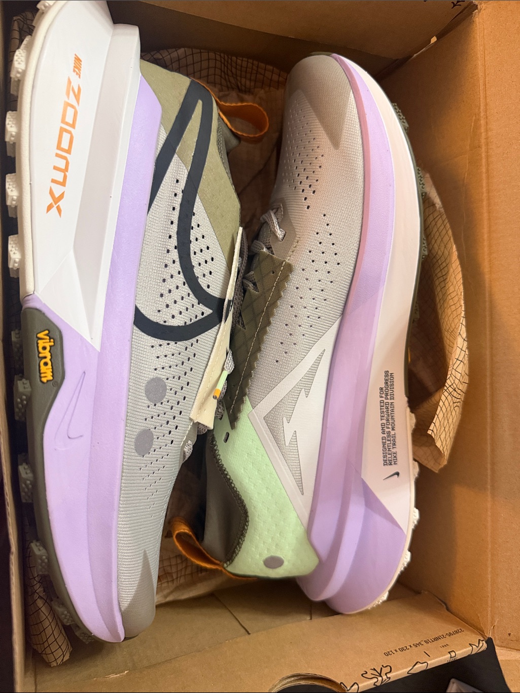 Light Gray , Olive & Lavender Mensrunning Shoes